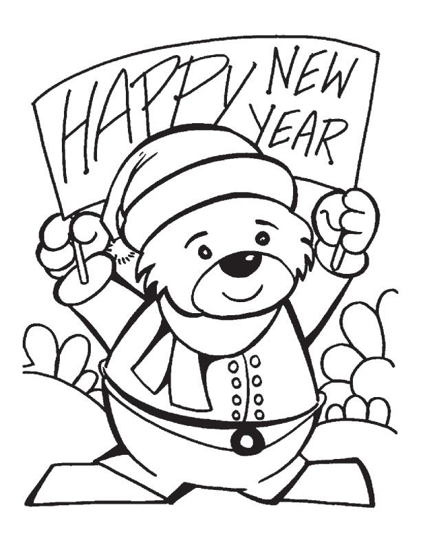 612x792 New Year's Coloring Pages New Years Eve Free