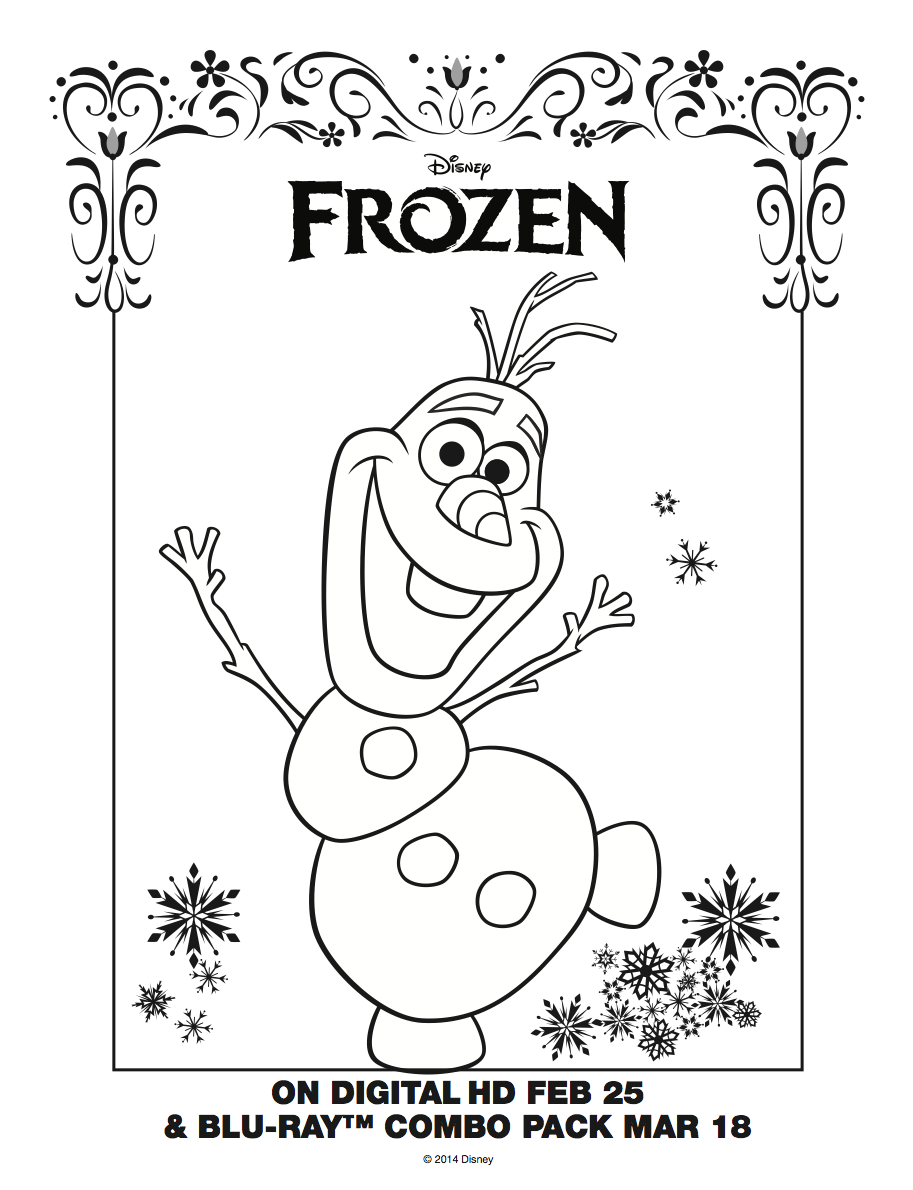 913x1190 Majestic Looking Olaf Coloring Pages Awesome Things To Color