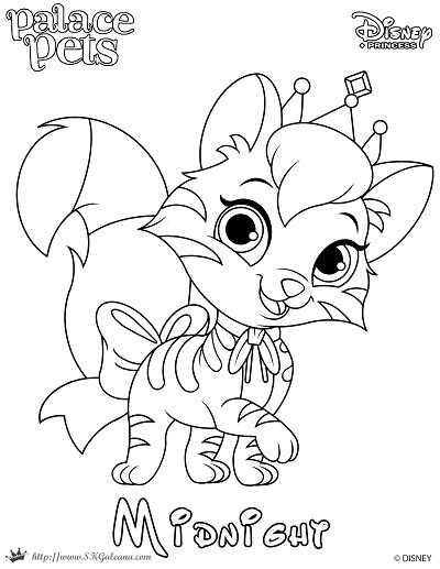 400x517 Free Printable Princess Palace Pet Coloring Page Of Midnight