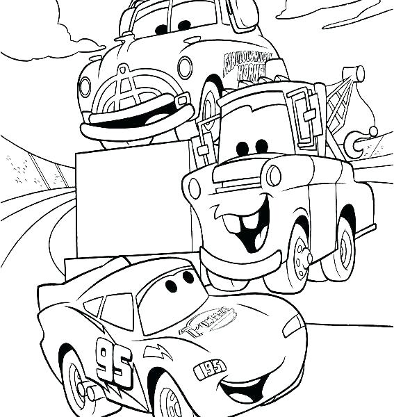 567x600 Disney Pixar Cars Coloring Pages Coloring Book Cars Together