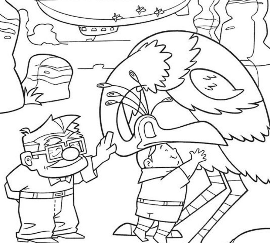 890x800 Free Pixar Up Coloring Pages Cartoon Images General Sheet