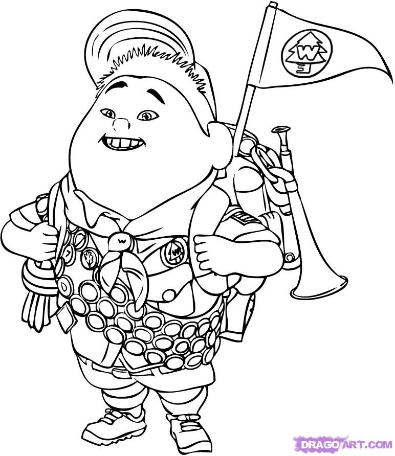 772x892 Russell From Up Coloring