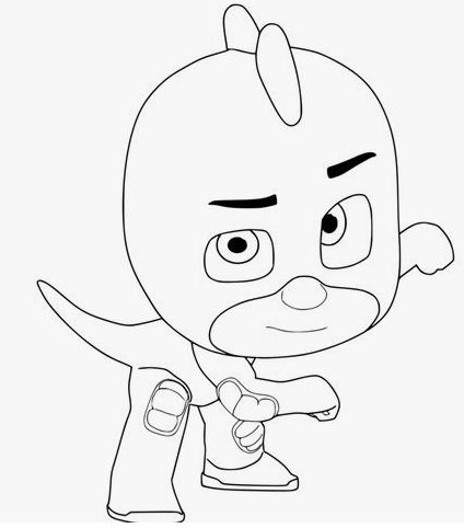 424x482 Disney Pj Masks Coloring Page