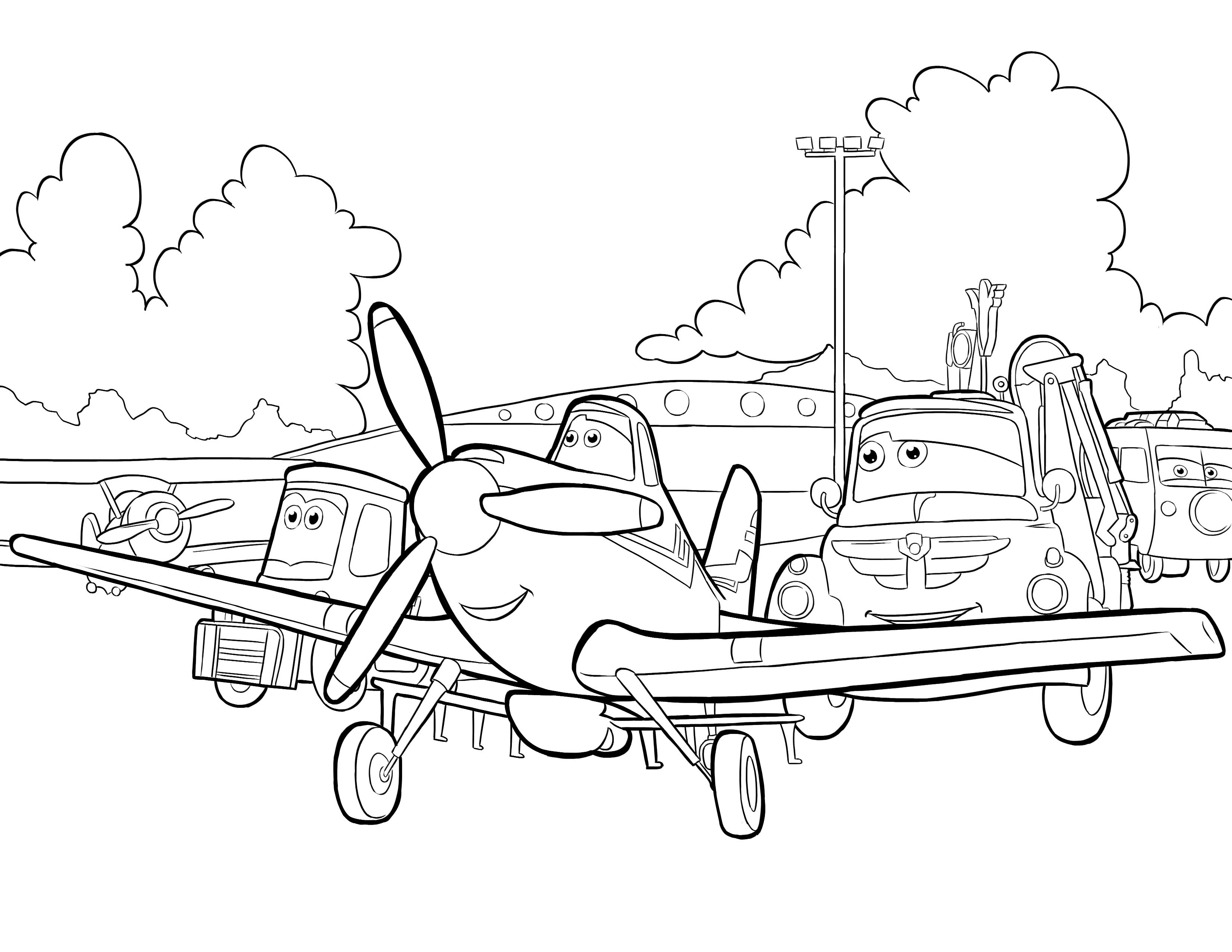3300x2550 Disney Planes Coloring Pages
