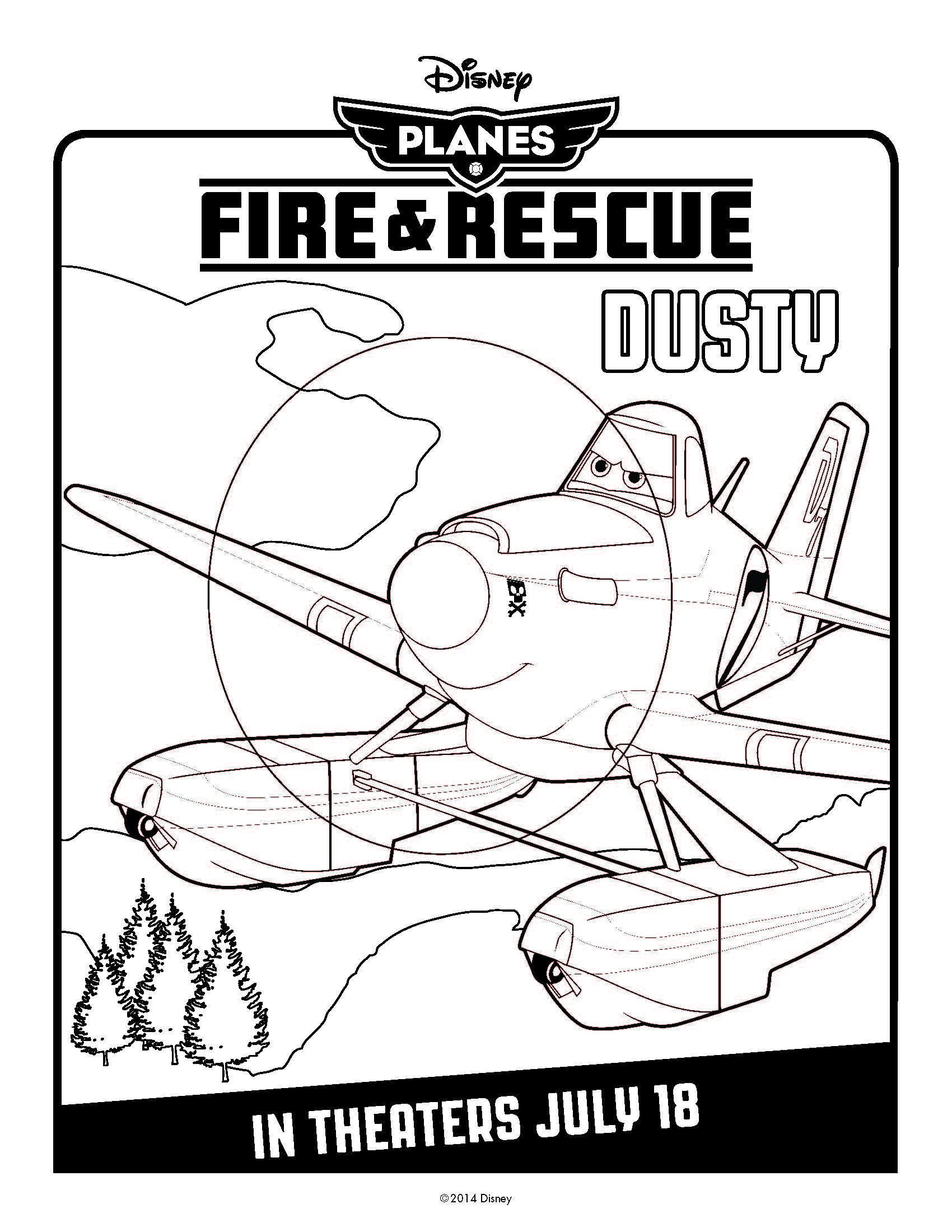 1700x2200 Disney's Planes Fire Rescue Coloring Pages Pintar