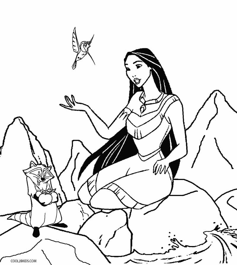 800x895 Pocahontas Coloring Pages Printable For Kids Princess