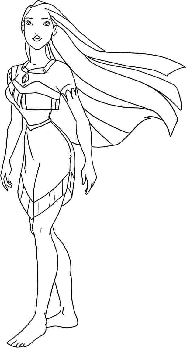 615x1141 Disney Princess Pocahontas Coloring Pages Disney Princess