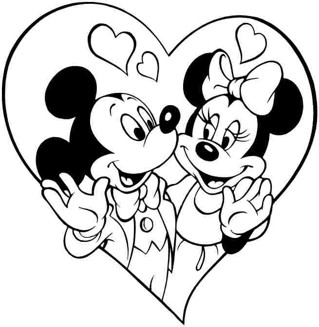 655x672 Disney Valentine Coloring Pages