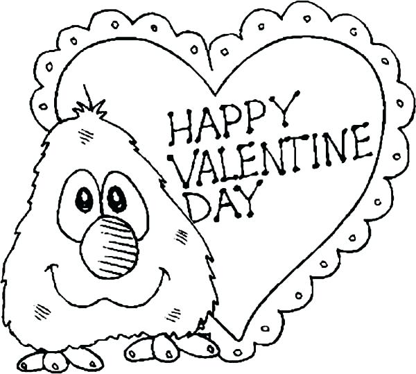 600x539 Valentines Day Coloring Pages For Preschool Coloring Pages