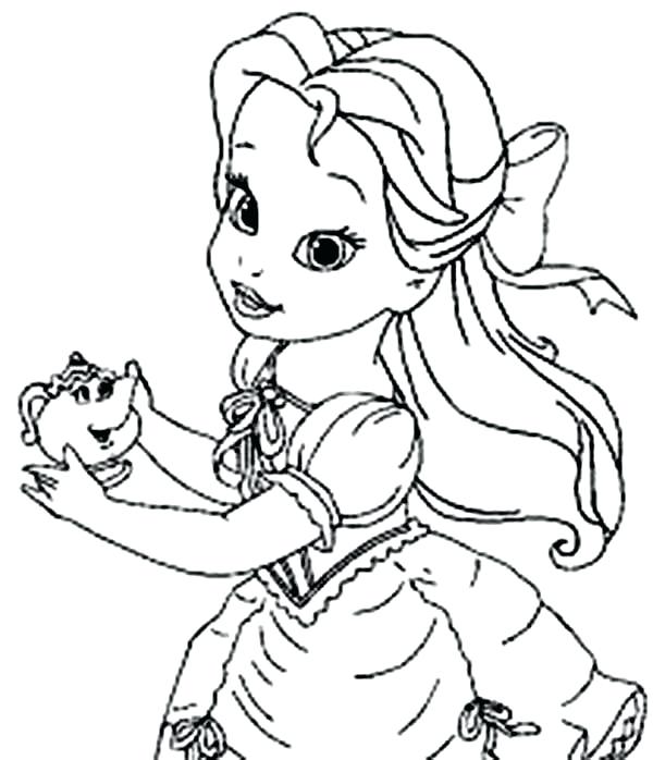 600x698 Disney Princess Belle Para Colorear Exceptional Princess