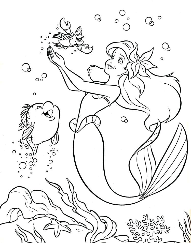 750x956 Ariel Princess Coloring Pages Coloring Pages Flounder Princess