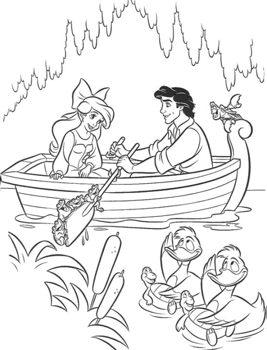 548x718 Disney Princess Ariel And Eric Coloring Pages Rsad Coloring