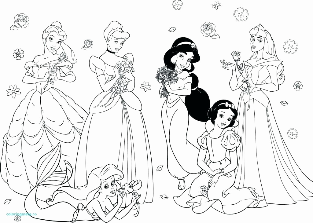 1024x730 Disney Princess Coloring Pages Free Dongdao Disney Princess