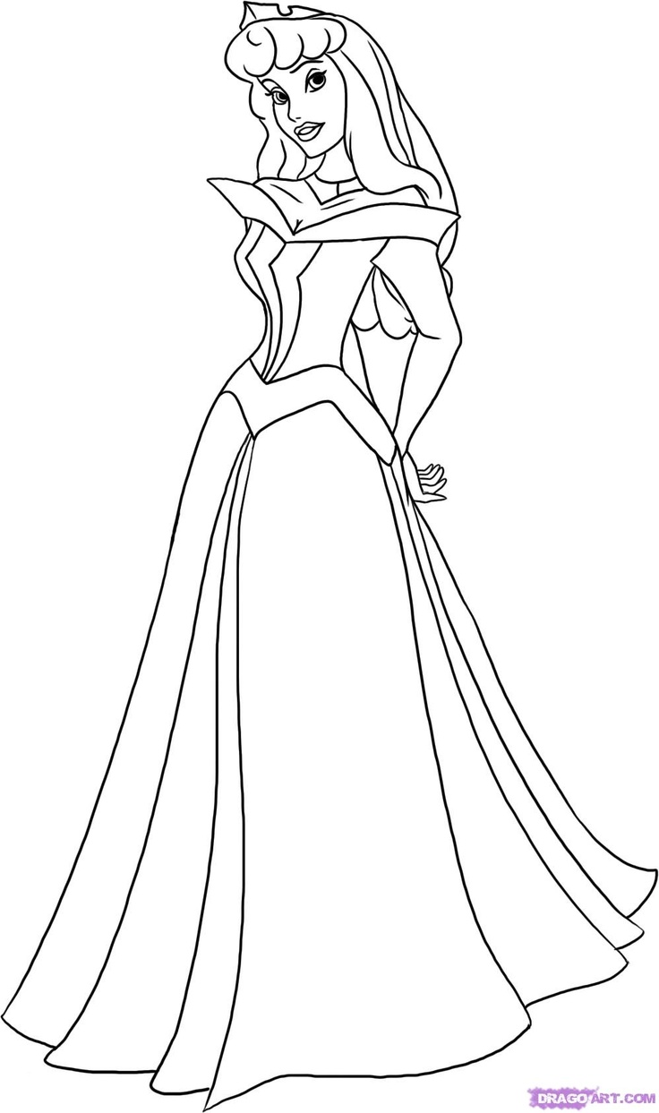 736x1243 Disney Princess Aurora Coloring Pages To Page