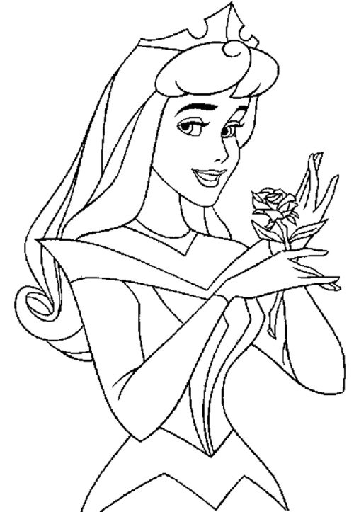 500x723 Sleeping Beauty Coloring Page Disney Aurora In A Hut Coloring