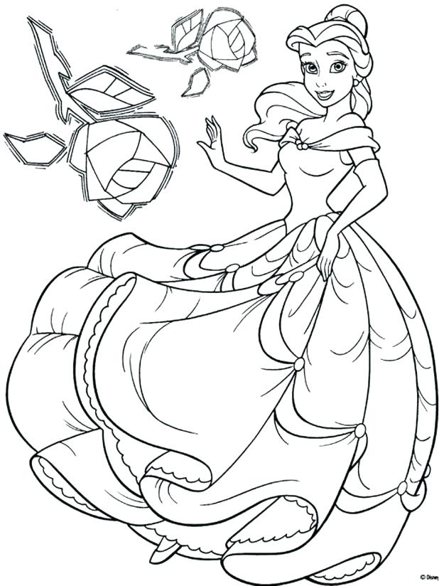 618x824 Marvellous Disney Belle Coloring Pages Princess Belle Coloring