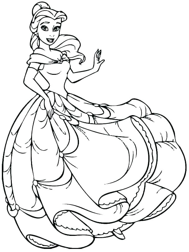 608x812 Belle Coloring Page Coloring Disney Belle Coloring Pages To Print
