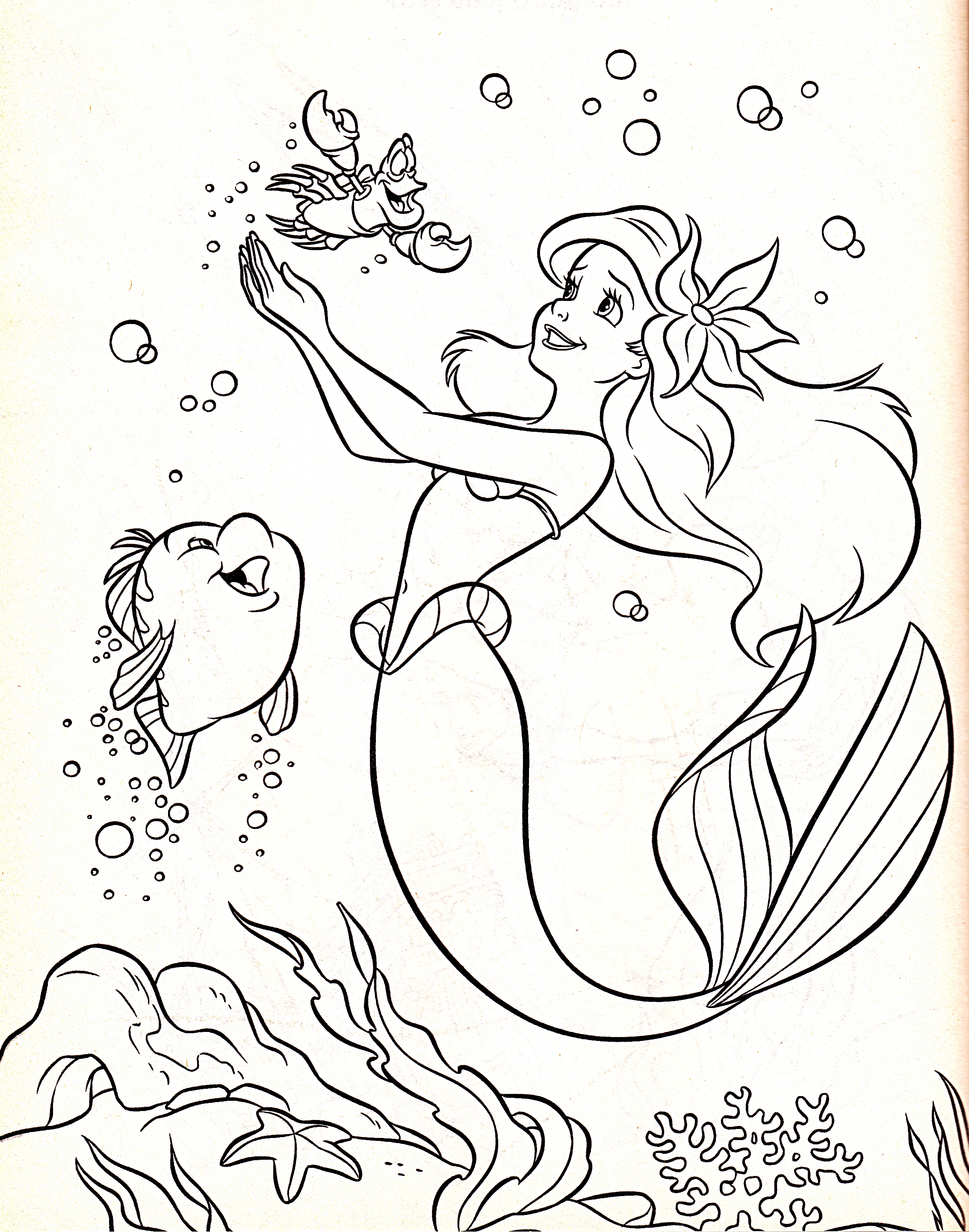 2266x2882 Disney Ariel Coloring Pages