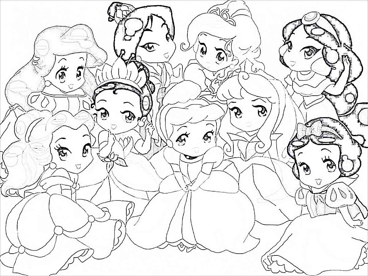 1200x900 Ba Disney Princess Characters Coloring Pages Disney