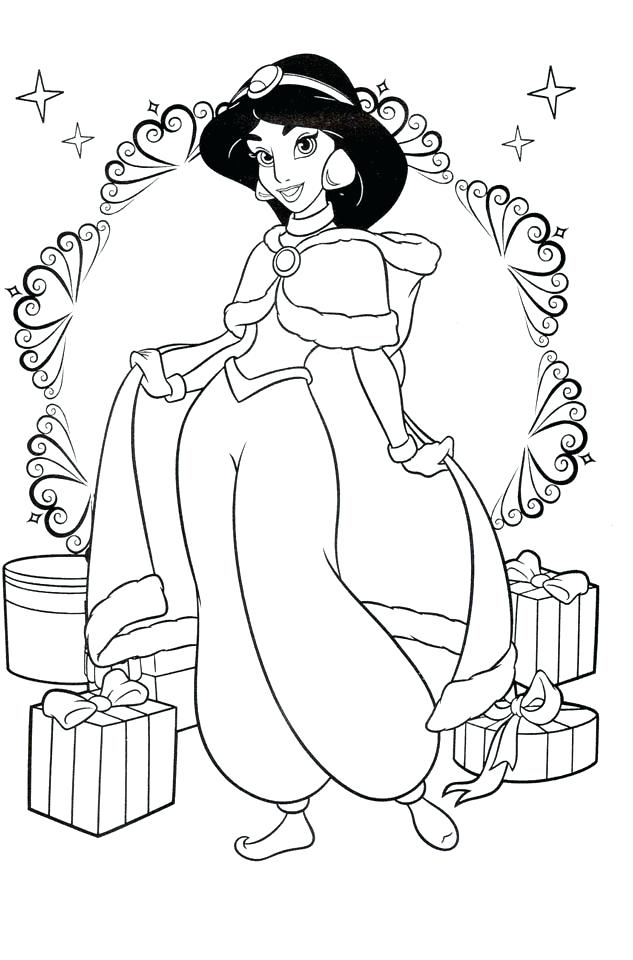 633x960 Christmas Princess Coloring Pages Disney Princess Christmas
