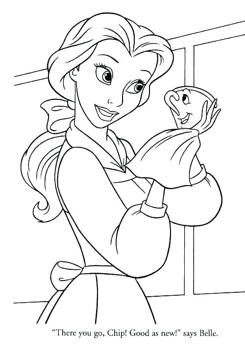 500x723 Belle Coloring Pages