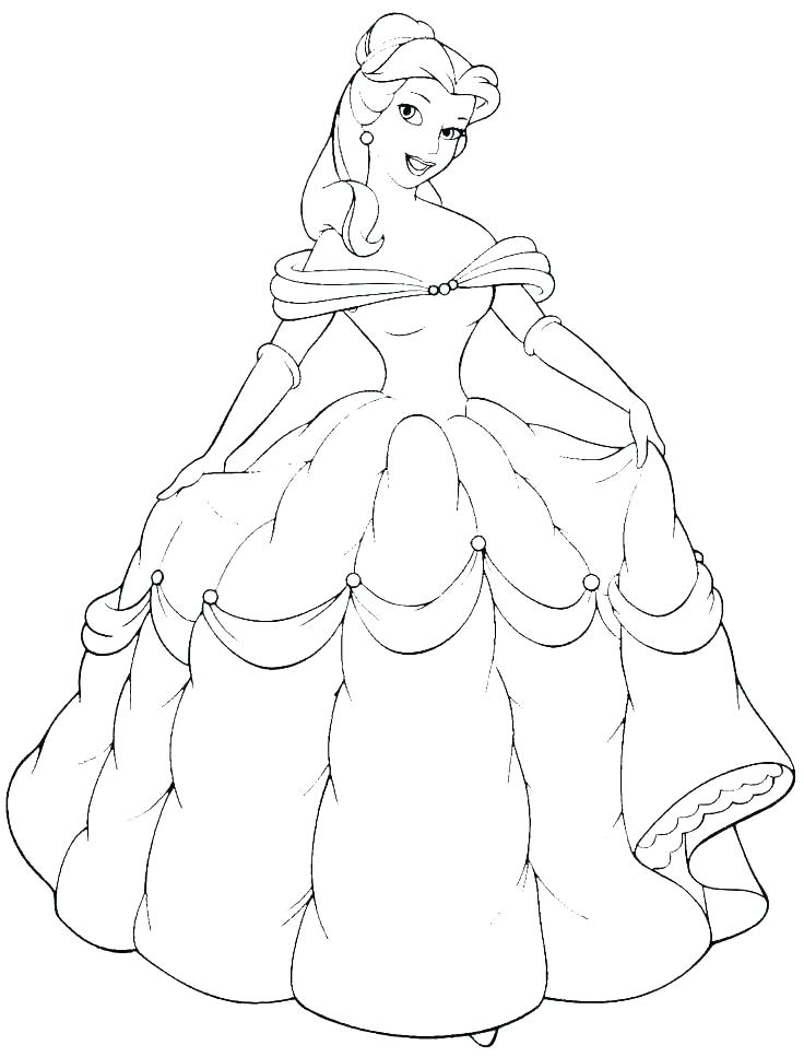 736x967 Princess Belle Coloring Pages