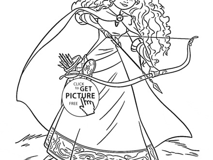 440x330 Brave Merida Coloring Page For Kids, Disney Princess, Princess