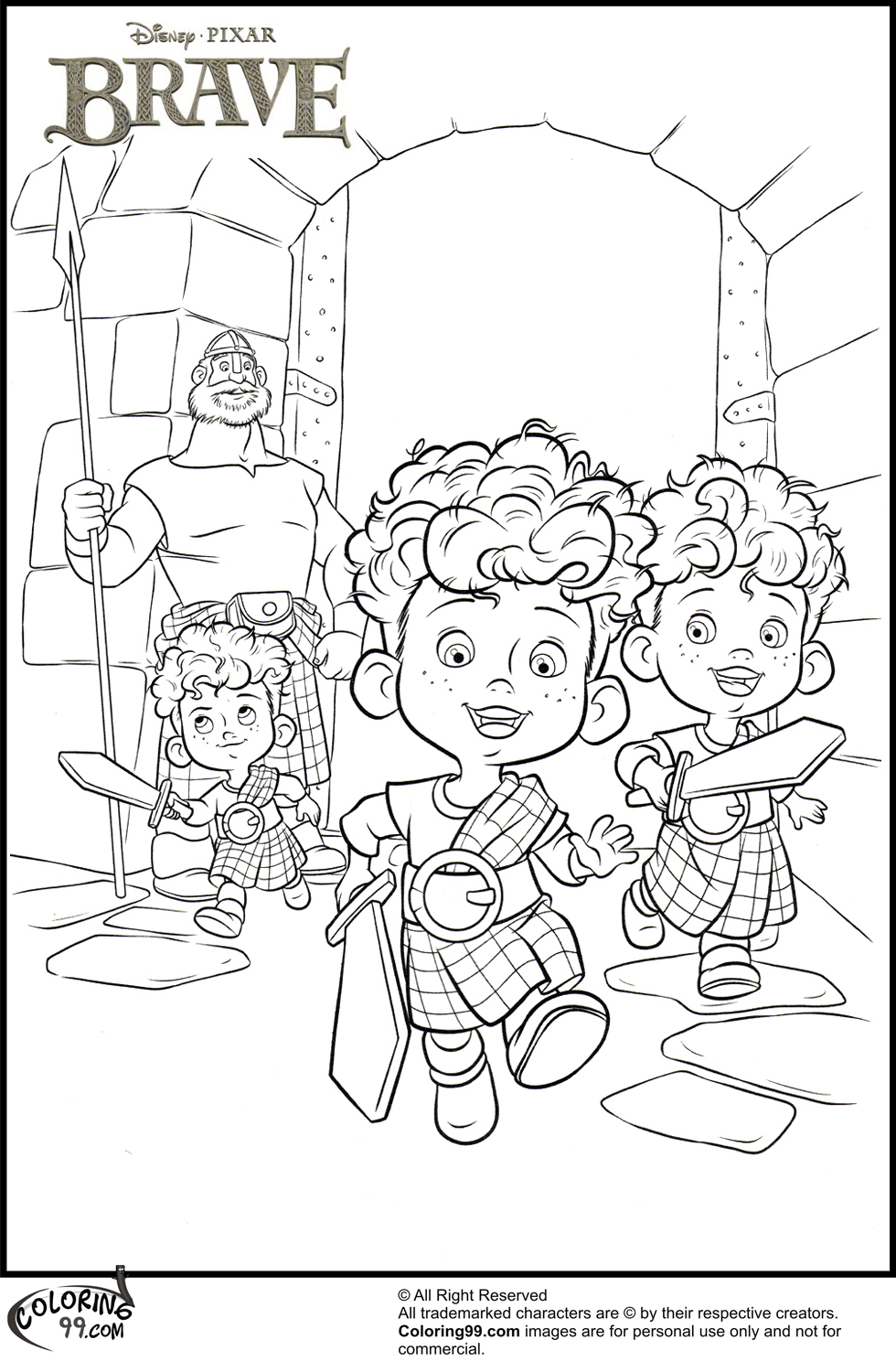 980x1500 Disney Brave Coloring Pages Team Colors