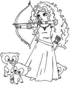 236x286 Disney Princess Merida In Disney Brave Coloring Page Free