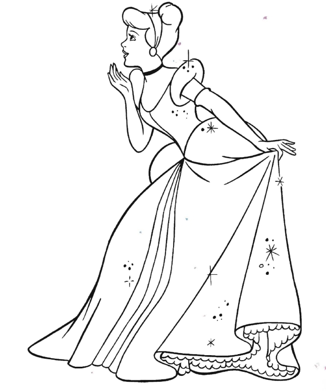 646x774 Printable Disney Princess Coloring Pages Cinderella
