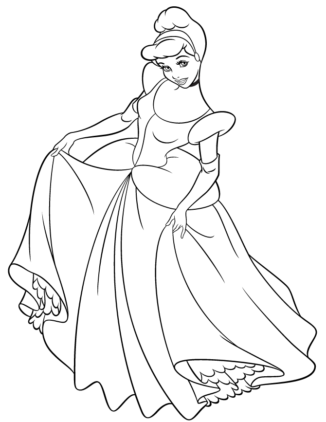 670x867 Disney Princess Coloring Pages Cinderella To Print Draw Background