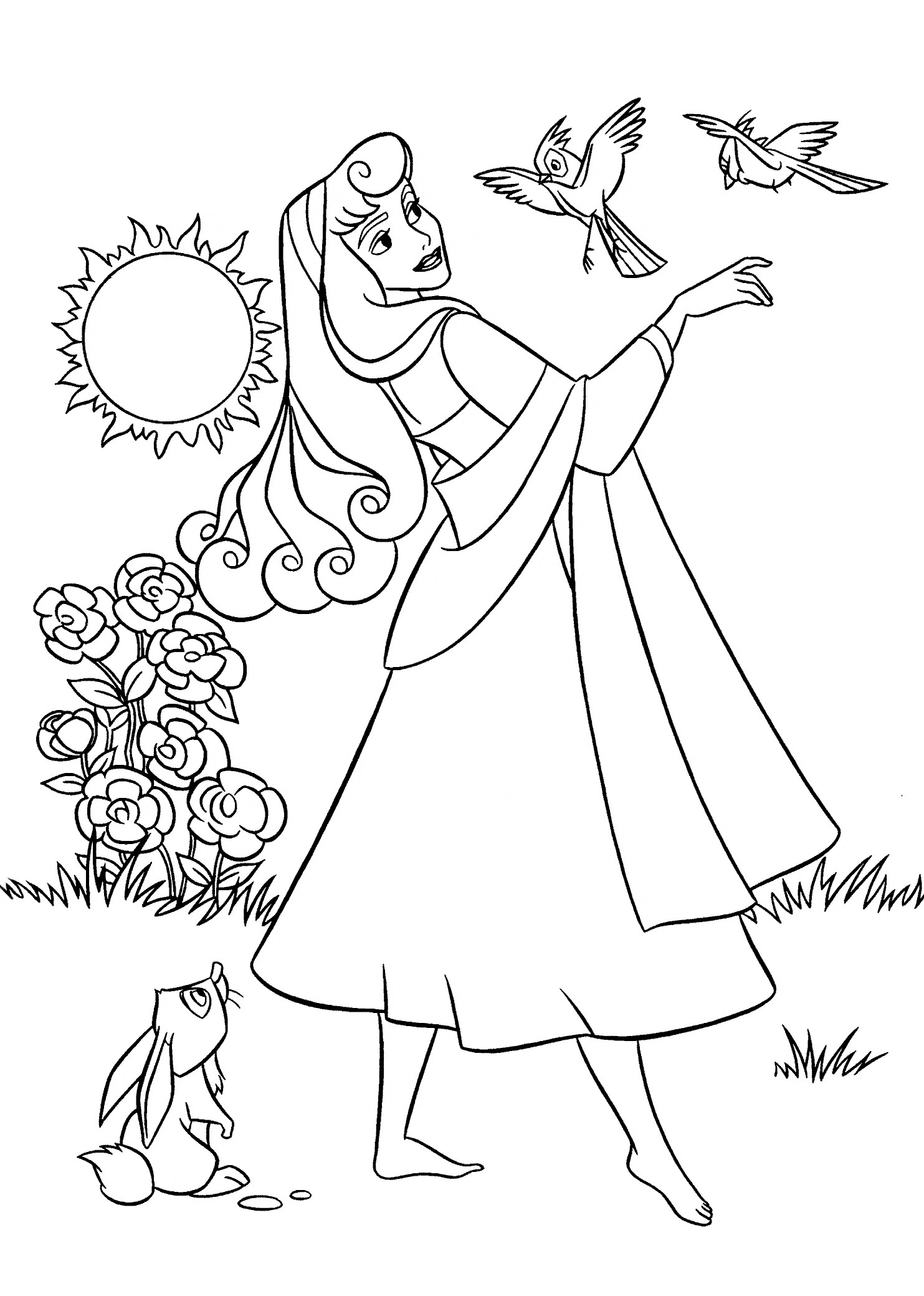 1483x2079 Disney Princess Coloring Pages Sleeping Beauty Copy Sleeping