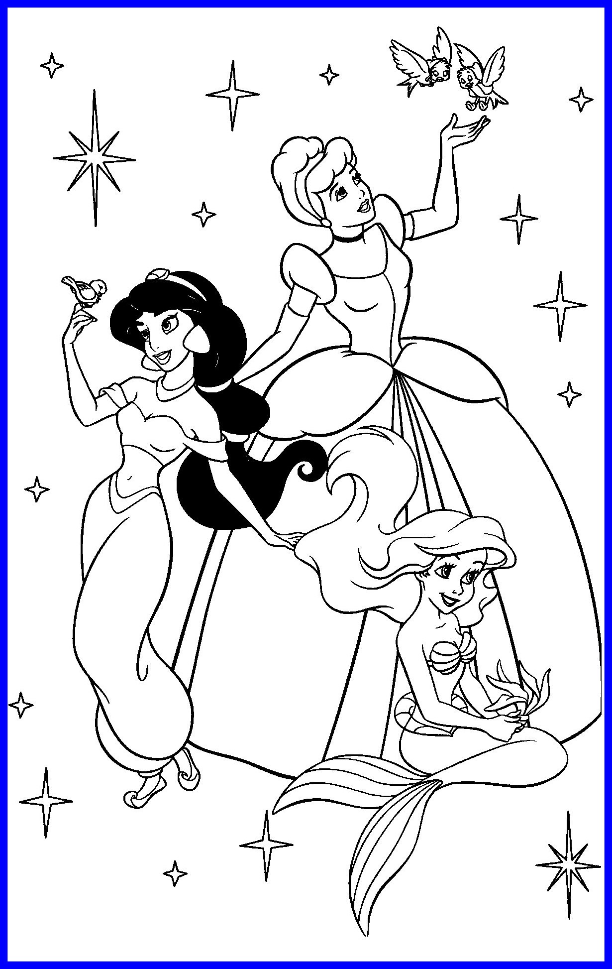1230x1946 The Best Printable Disney Princess Coloring Pages For Kids Picture