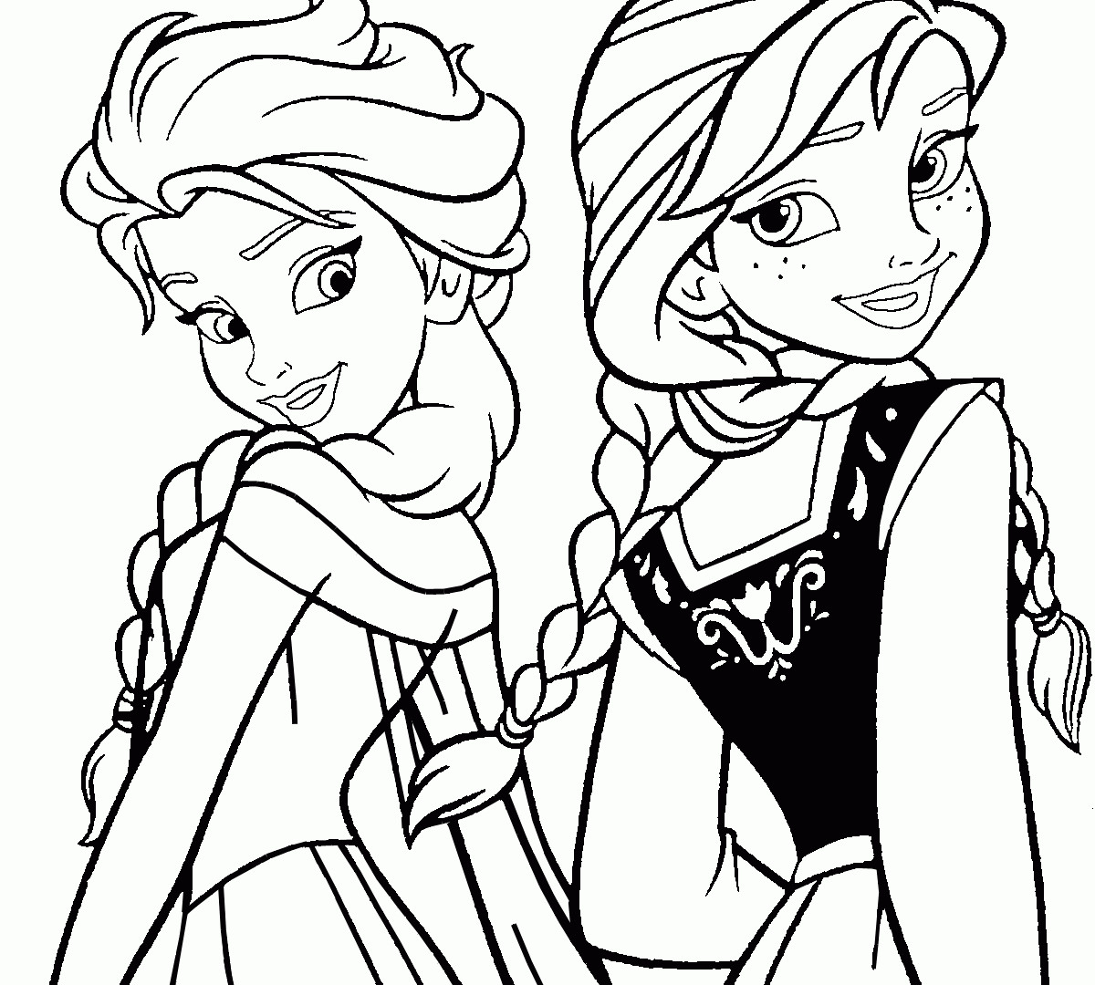 1200x1080 Disney Princess Coloring Pages Frozen Elsa Simple Acpra