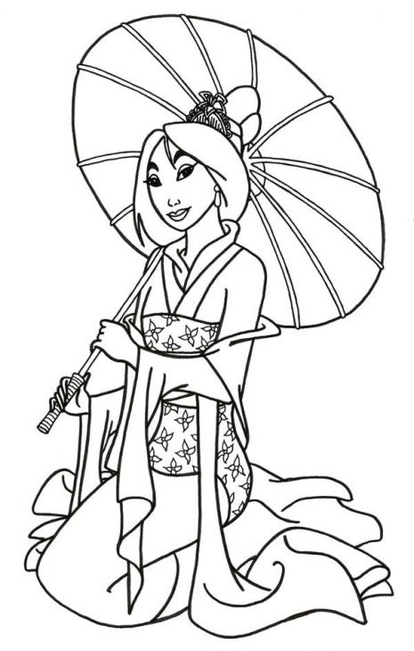 465x730 Princess Mulan Disney Printable Coloring Page Disney Coloring