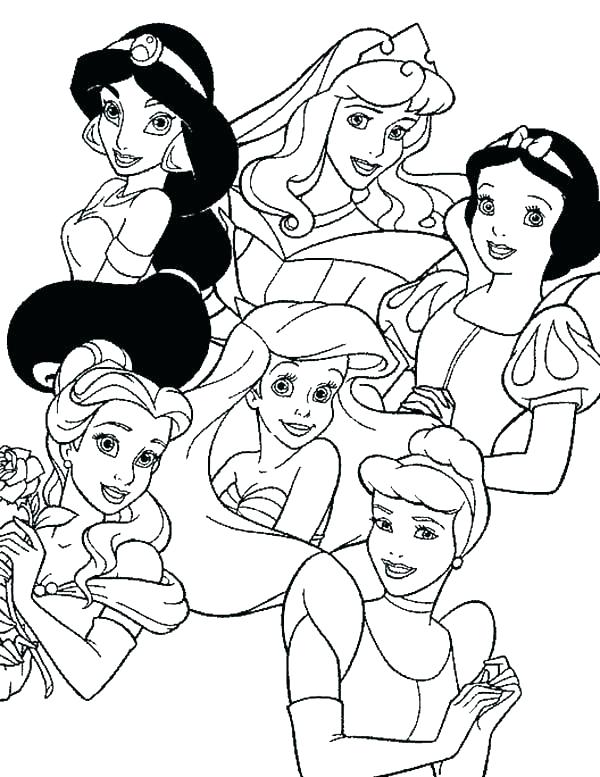 600x777 Princess Coloring Pages Online Princess Coloring Pages Online