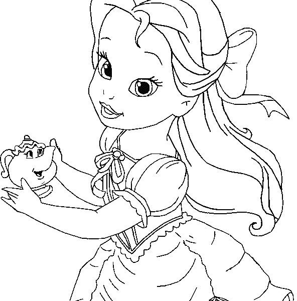 592x600 Baby Disney Princess Coloring Pages Ba Disney Princess Coloring