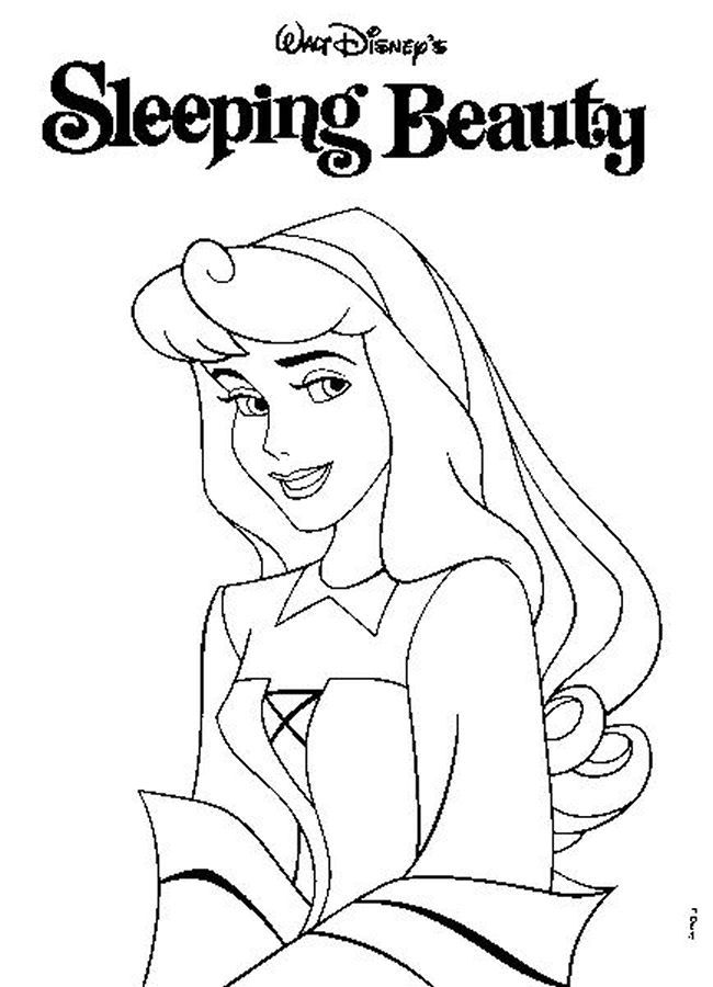 650x900 Princess Sleeping Butty Coloring Picture