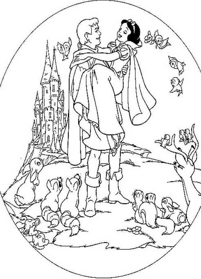 650x900 Disney Princess Coloring Pages Snow White And Prince