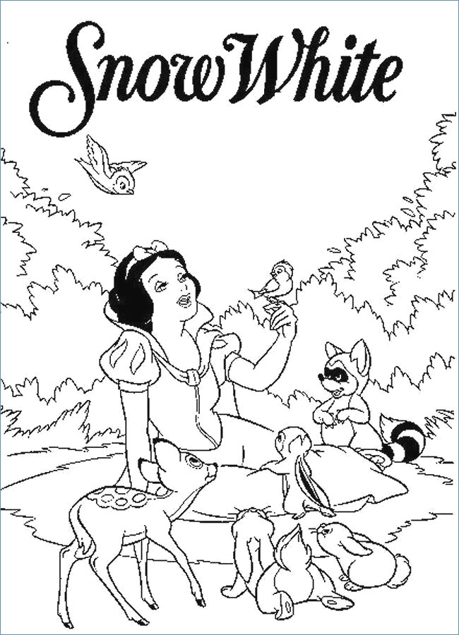 650x900 Seven Dwarfs Snow White Christmas Coloring Page