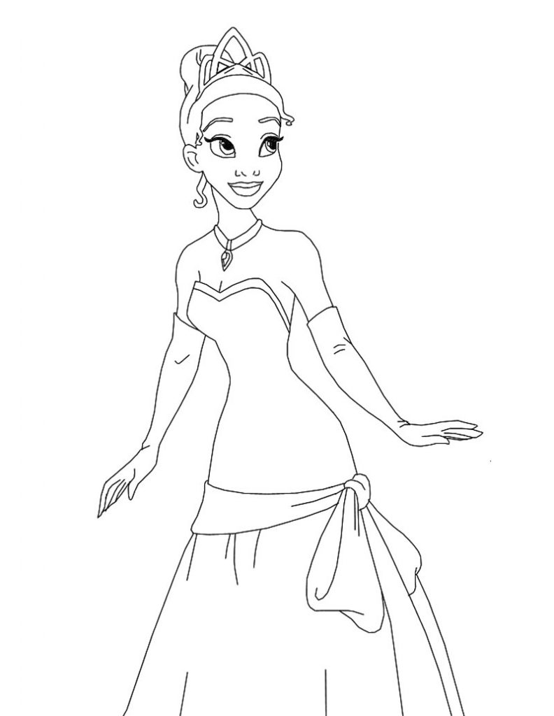 Disney Princess Coloring Pages Tiana at GetDrawings | Free download