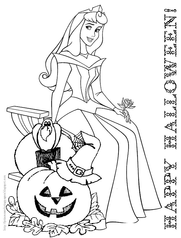 626x826 Disney Princess Halloween Coloring Pages