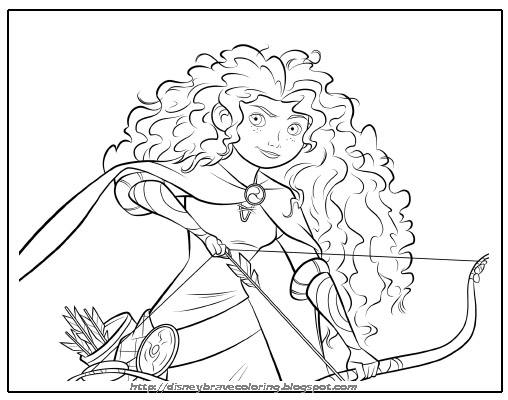 508x400 Free, Printable Merida Coloring Pages, Merida Activity Sheets