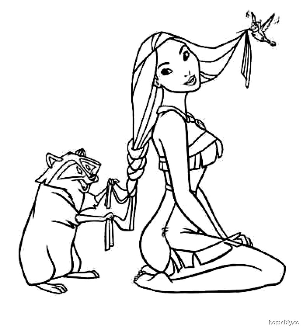1024x1116 Disney Princess Pocahontas Coloring Pages
