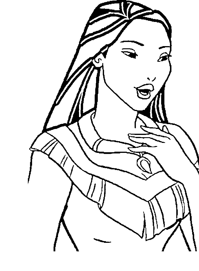 700x952 Princess Pocahontas Coloring Pages