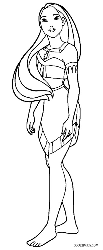 352x850 Princess Pocahontas Coloring Pages