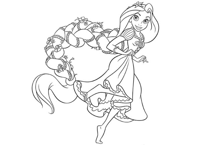 700x500 Disney Princess Rapunzel Coloring Pages Printable