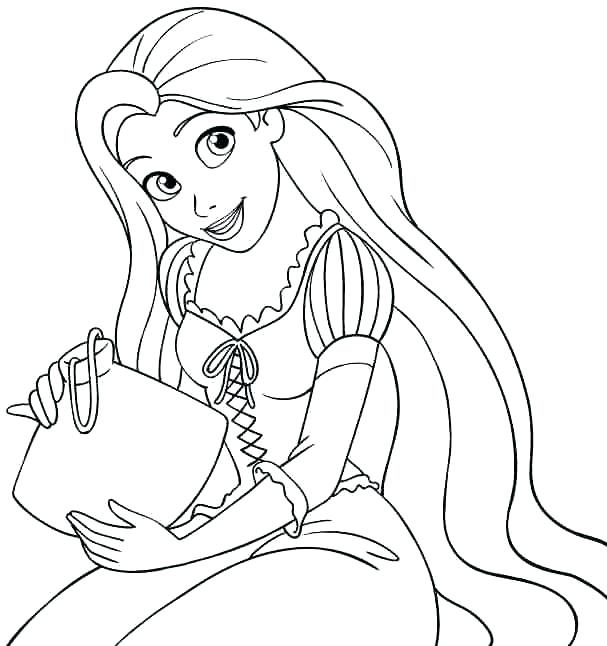 607x646 Disney Tangled Coloring Pages Coloring Pages To Printable General