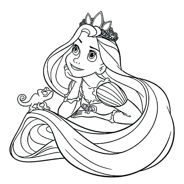 600x600 Princess Tangled Coloring Pages