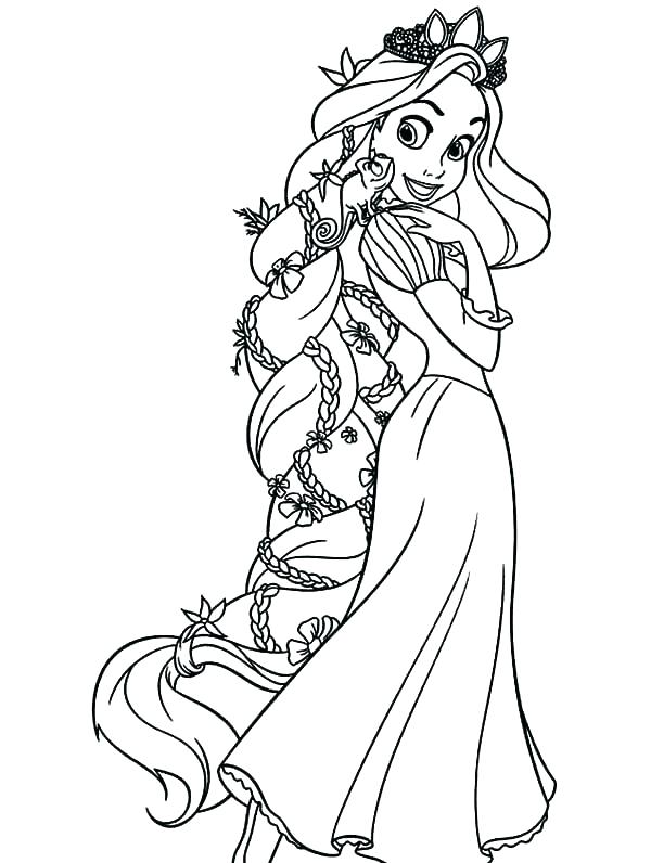 600x796 Princess Rapunzel Coloring Pages Tangled Coloring Pages Pascal